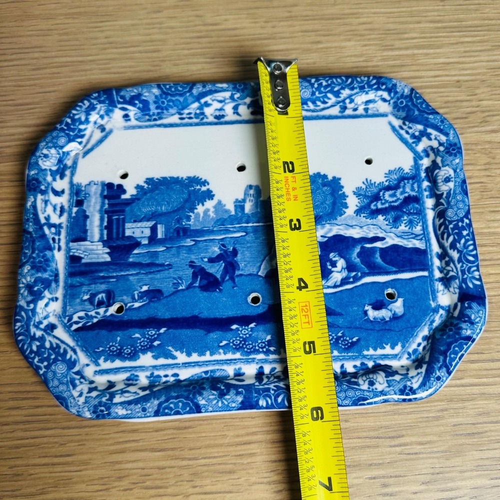 Vintage c1930 Copeland Spode Blue Italian Hygienic Cheese Dish Keeper England - Picture 12 of 16